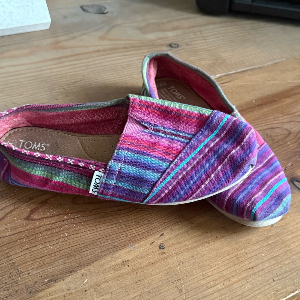 TOMS Colorful Striped Slip-On Shoes